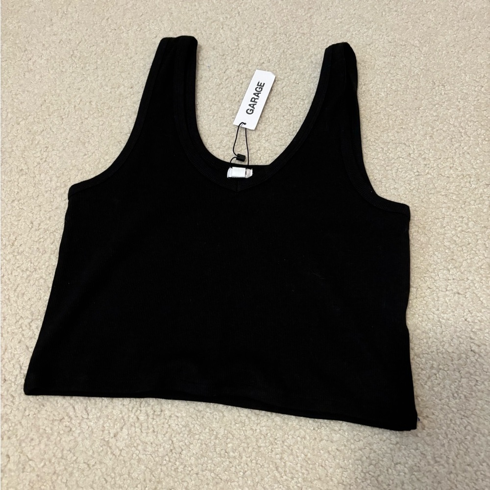 Black garage tank top - large